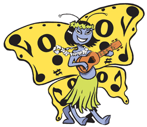 B.U.G. butterfly musician artwork